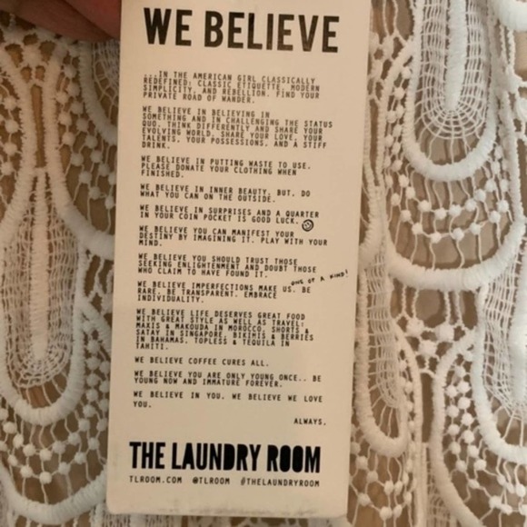 NWT Laundry Room l Ivory Crochet Shortie Skirt M - Picture 6 of 7